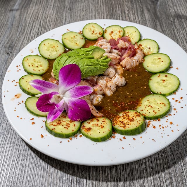 Aguachile Tatemado de Camarón.