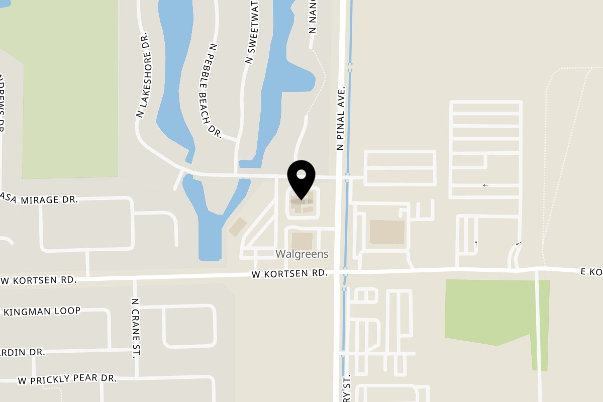 Map showing the location of Almari Mexican Grill & Bar on 2033 N Pinal Ave in Casa Grande